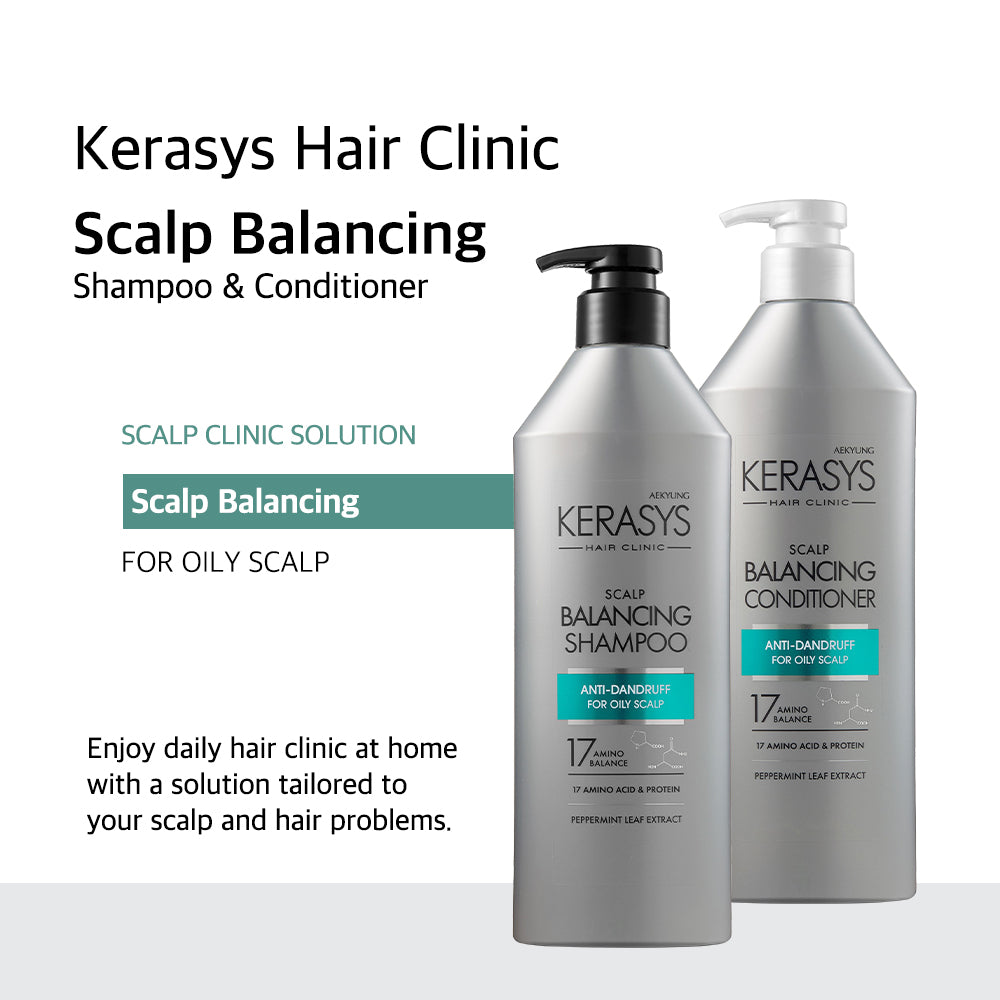 Kerasys Hair Clinic Balancing Anti-Dandruff Shampoo for Oily Scalp 600ml