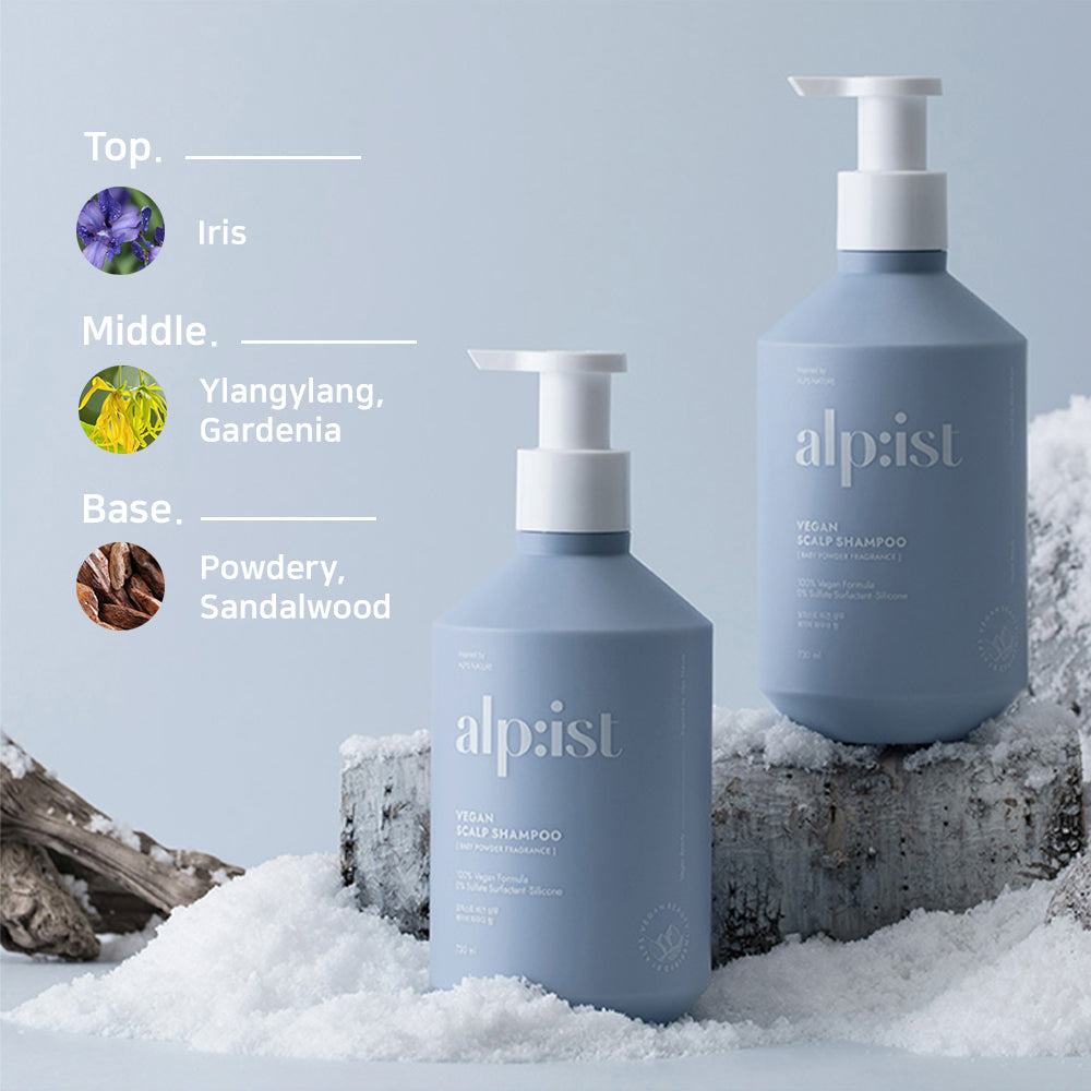 alp:ist Vegan Formula Baby Powder Shampoo alpist