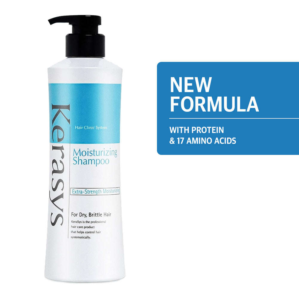 Kerasys Hair Clinic Moisturizing Shampoo for Dry, Brittle Hair 600ml