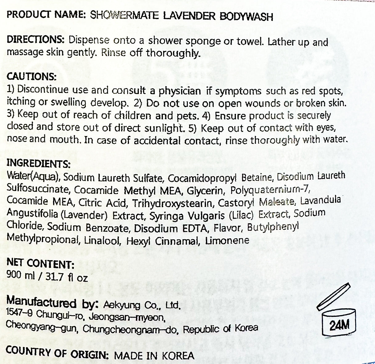 SHOWERMATE Lavender & Lilac Flower Perfume Body Wash