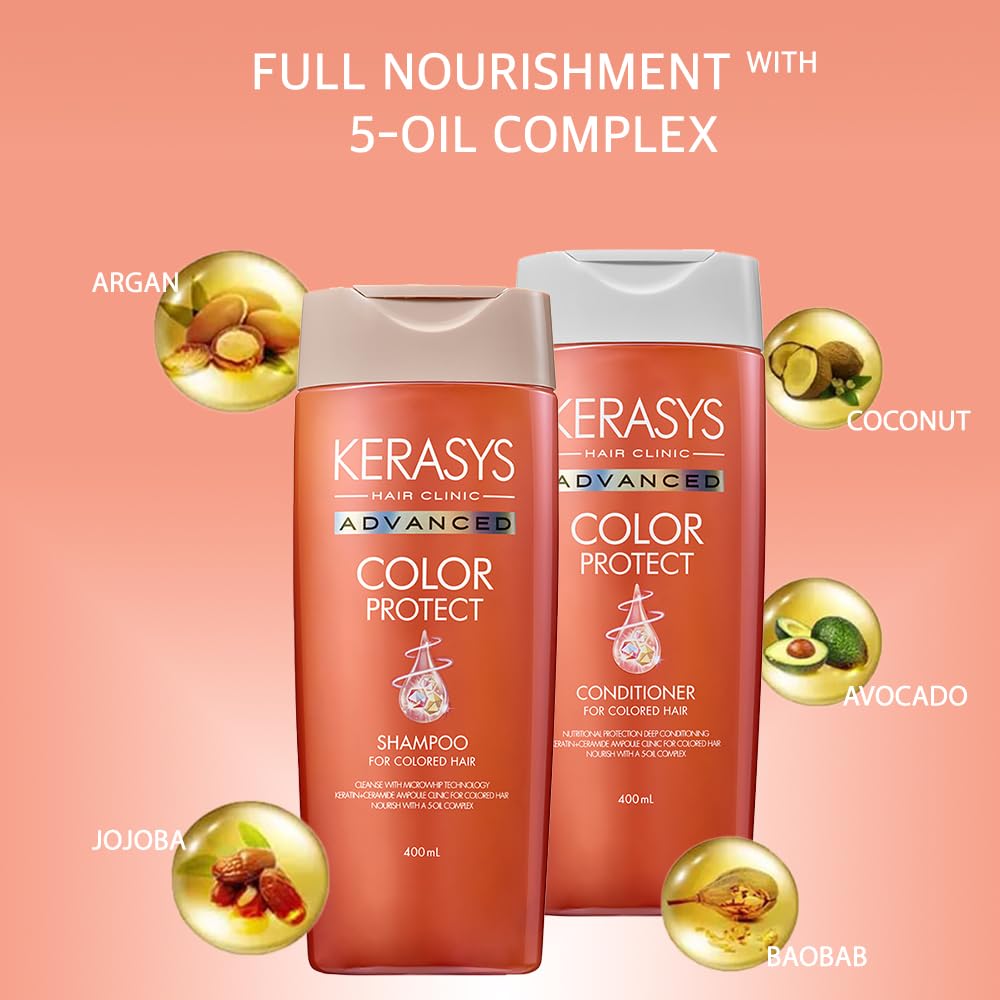 Kerasys Advanced Ceramide Ampoule Color Protect Shampoo 13.5 fl oz (400ml)