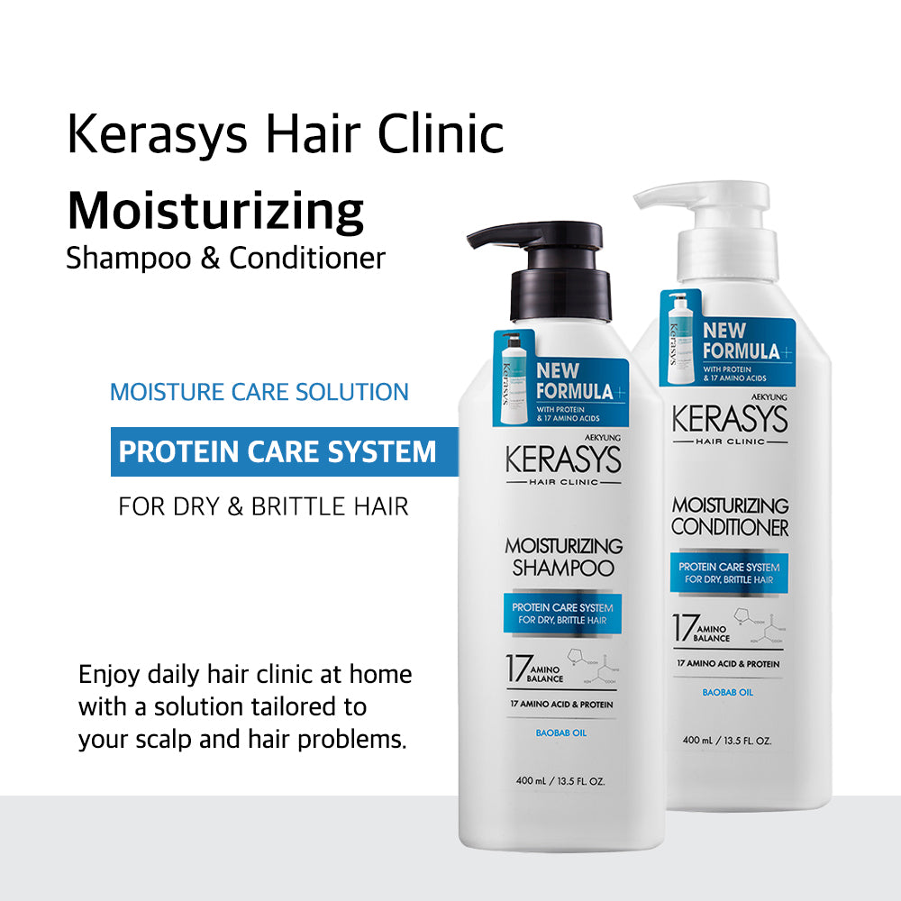Kerasys Hair Clinic Moisturizing Conditioner for Dry, Brittle Hair 600ml