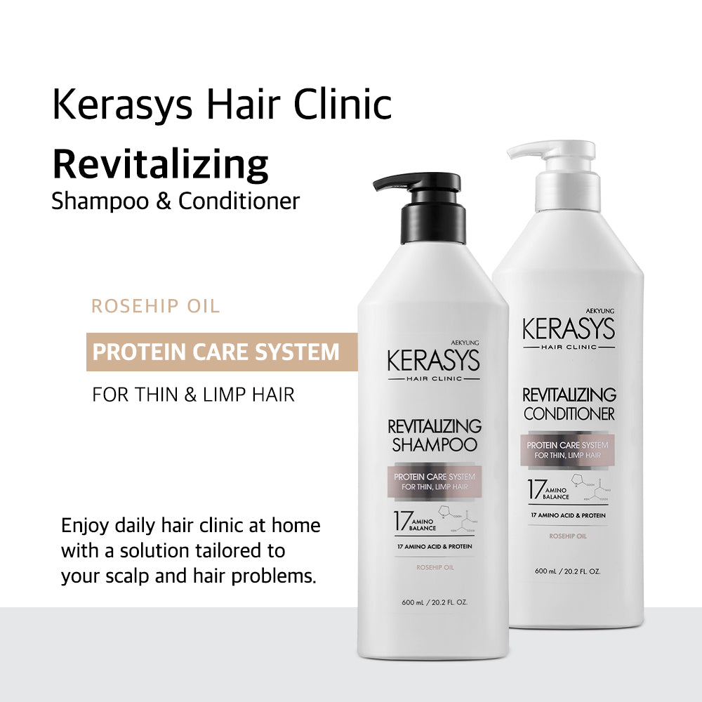 Kerasys Hair Clinic Revitalizing Conditioner for Thin, Limp Hair 20.2 fl. 600