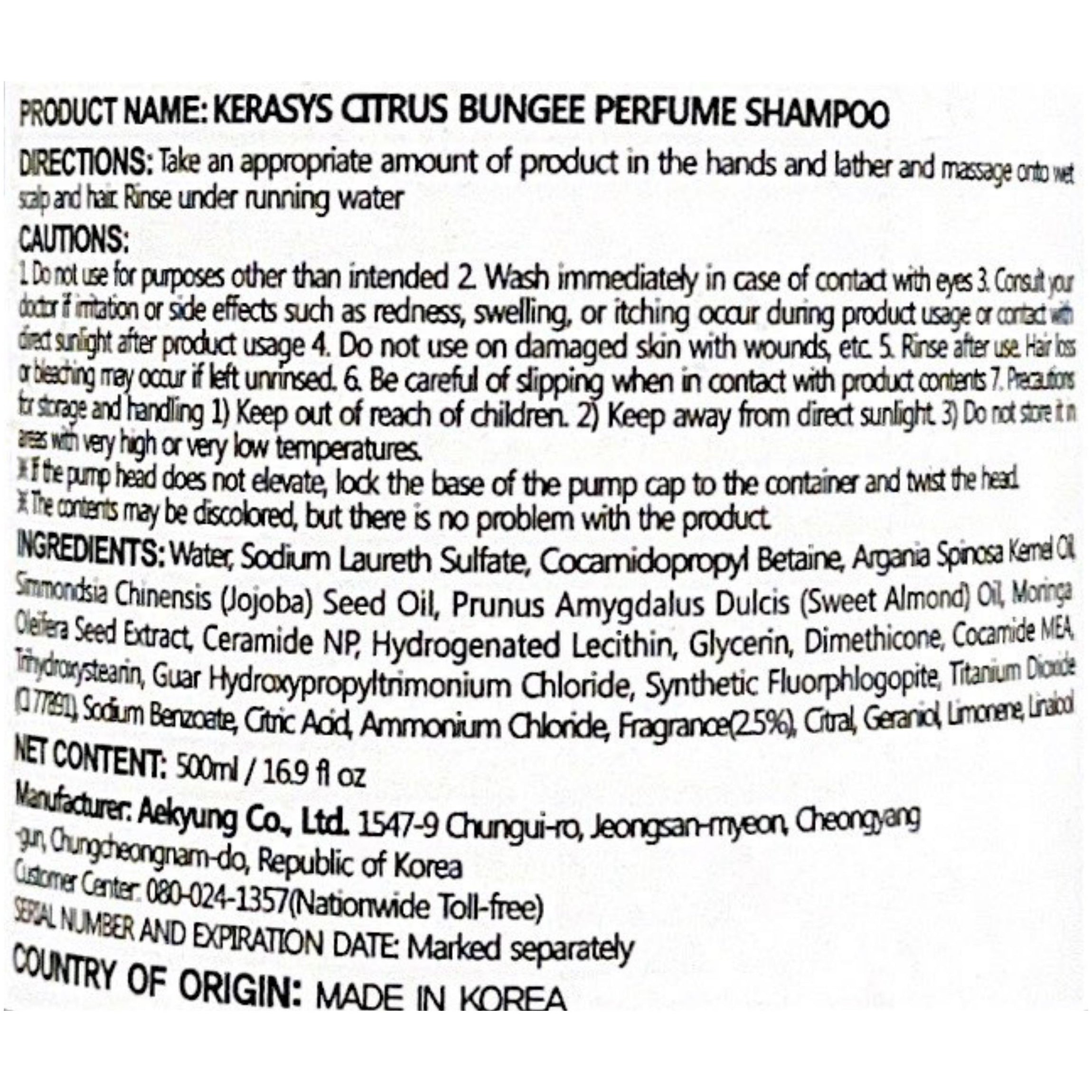 Kerasys Devil's Perfume Citrus Bungee Shampoo