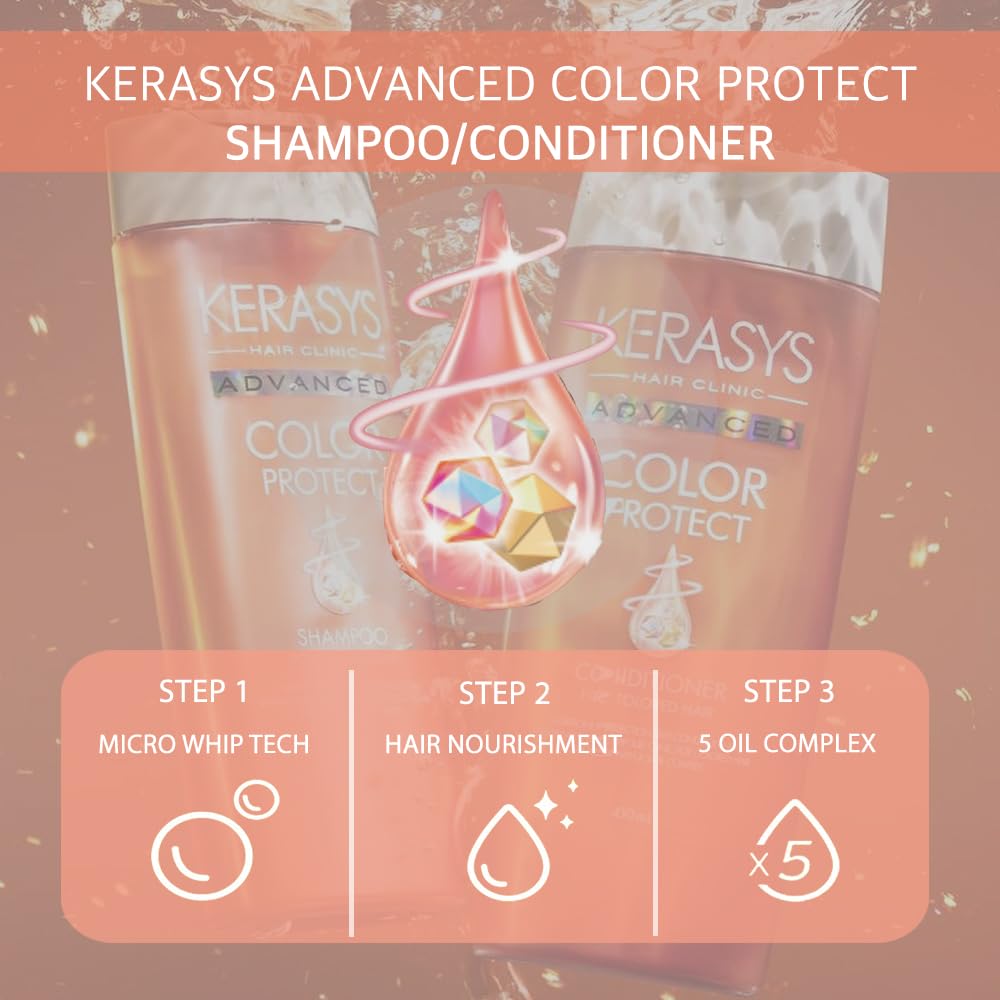 Kerasys Advanced Ceramide Ampoule Color Protect Shampoo 13.5 fl oz (400ml)