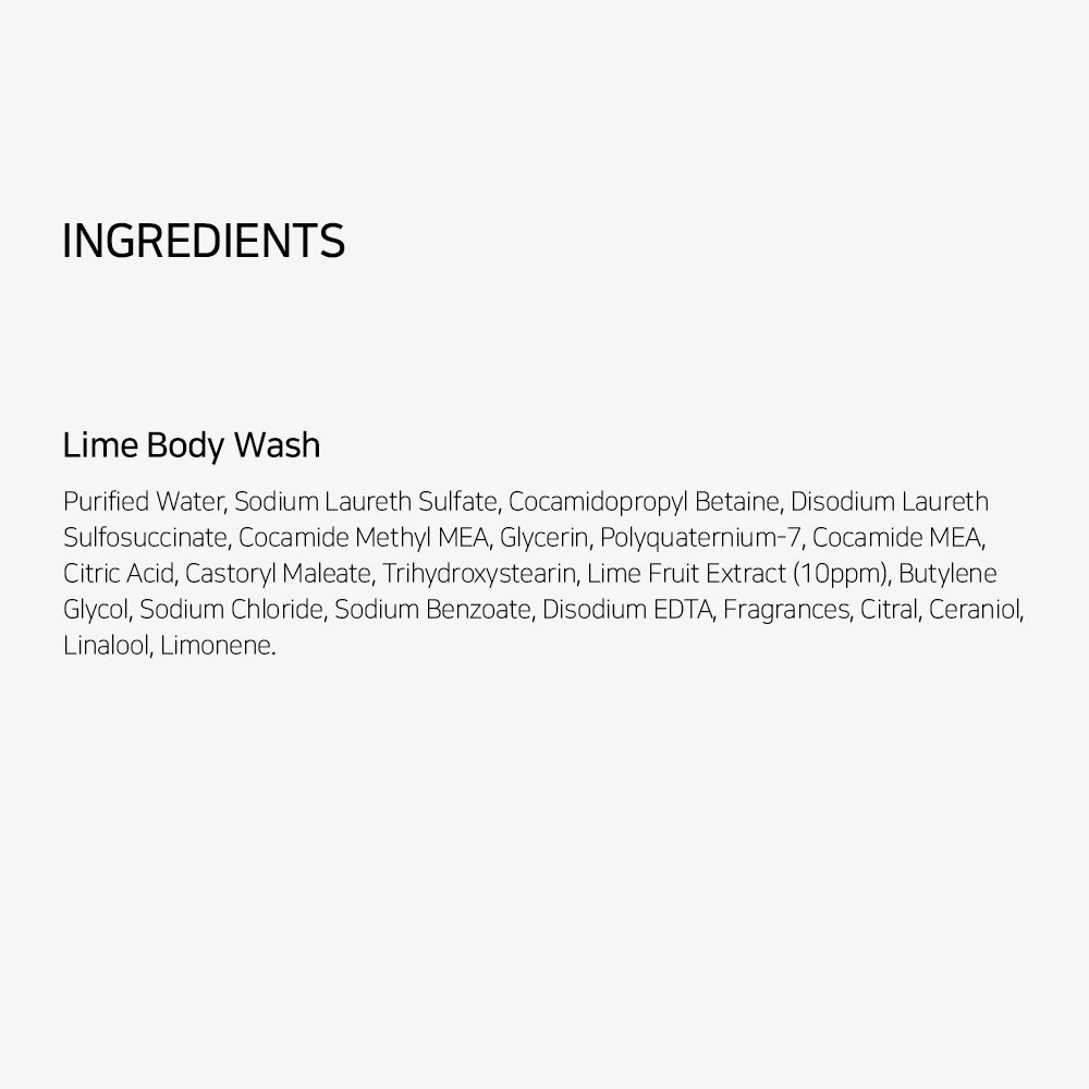 SHOWERMATE Natural Lime Body Wash