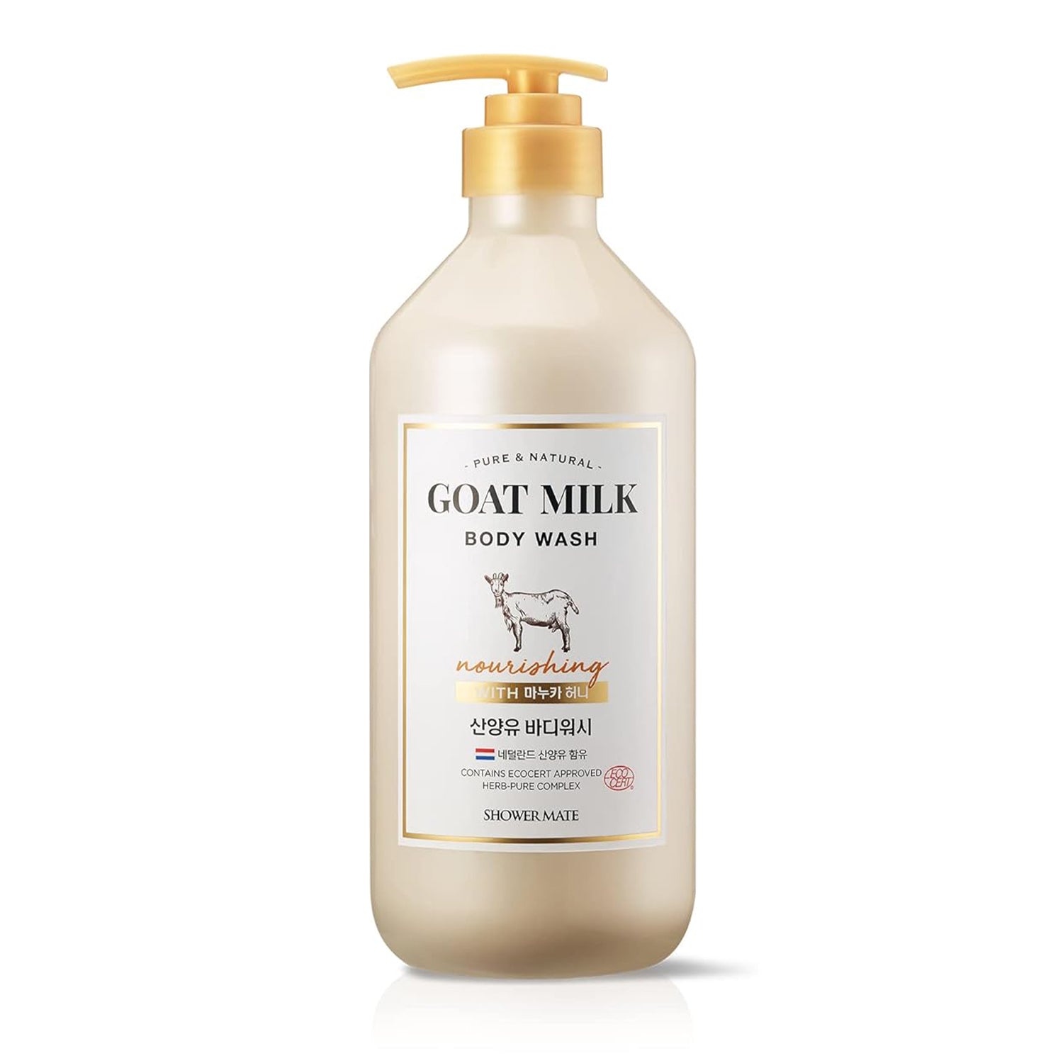 SHOWERMATE Goat Milk Body Wash Manuka Honey 800 ml/27 Fl Oz