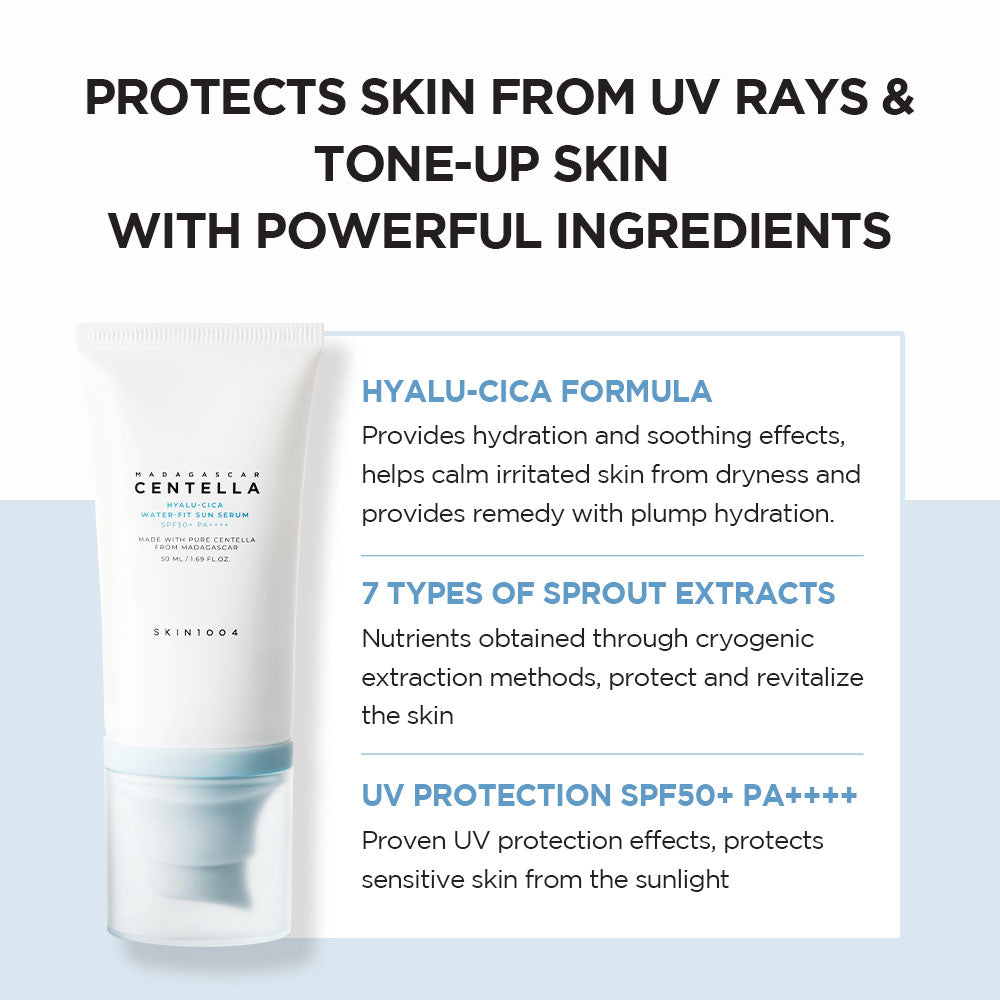SKIN1004 Madagascar Centella Hyalu-Cica Water-Fit Sun Serum SPF 50+ 50 ml